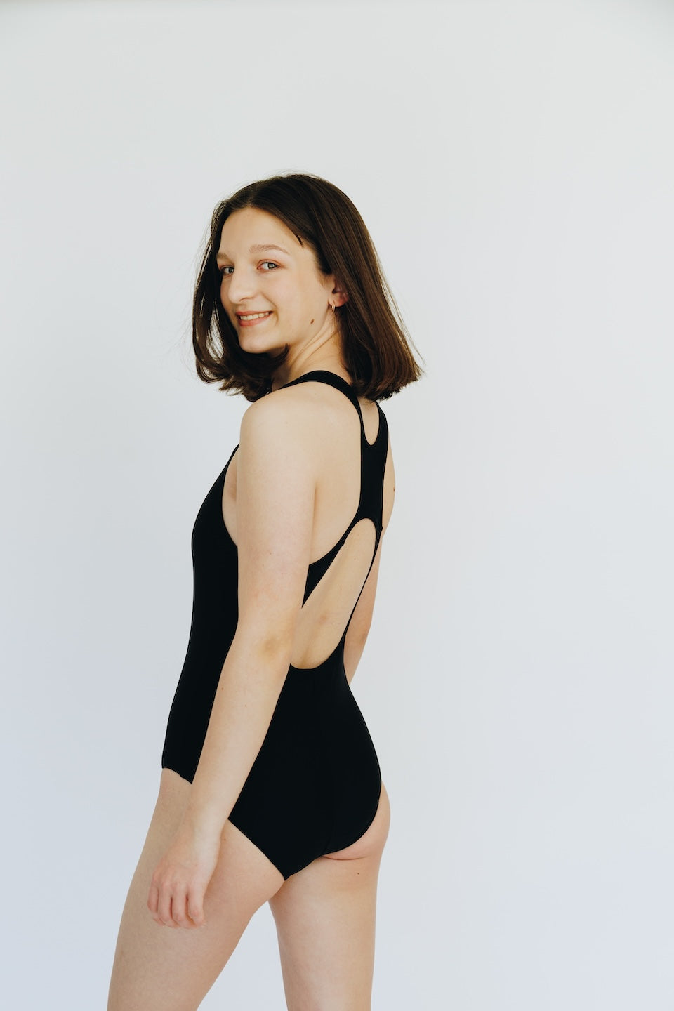 TEEN RACERBACK - LIGHT ABSORBENCY BLACK